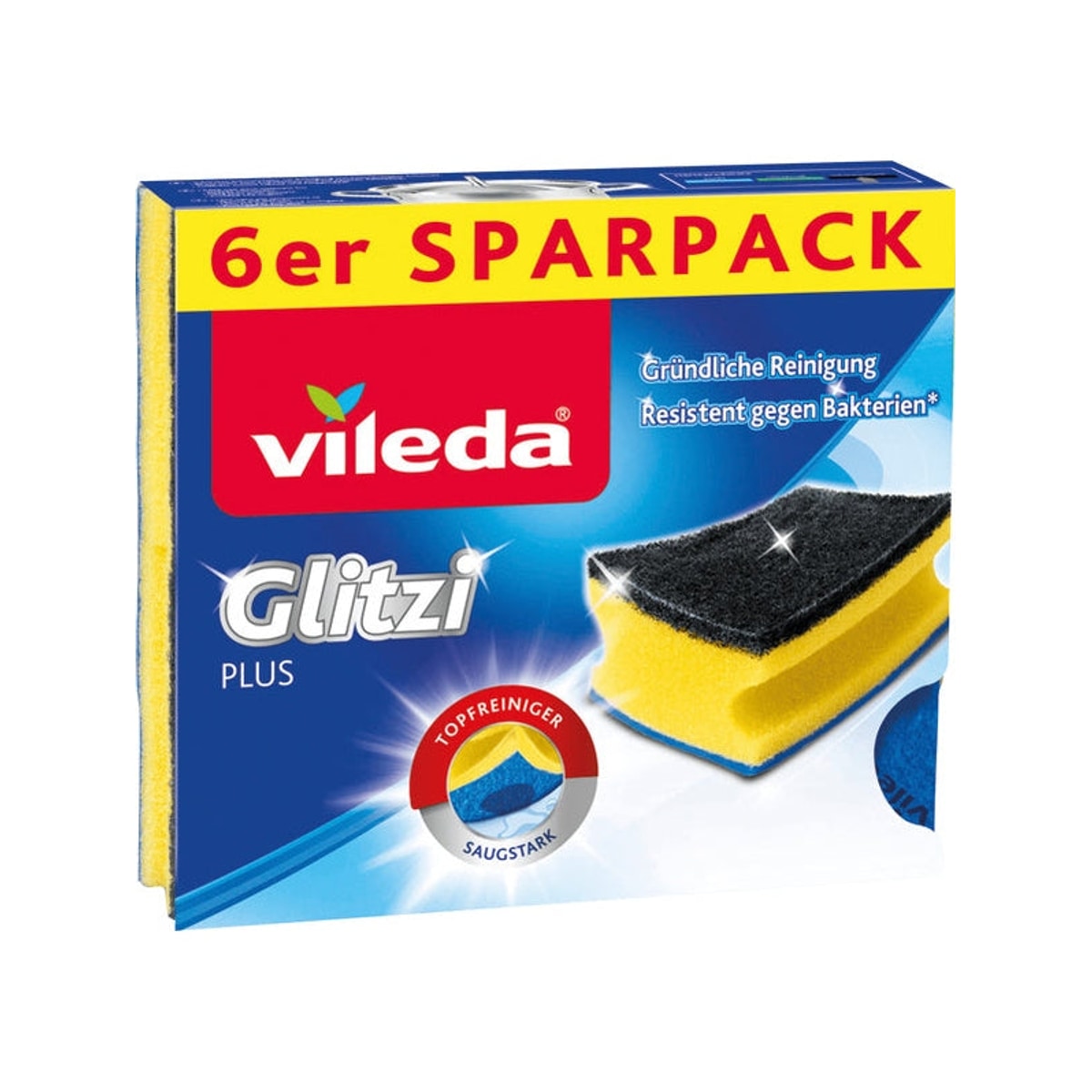 Éponge à récurer Vileda Glitzi Plus, lot de 6