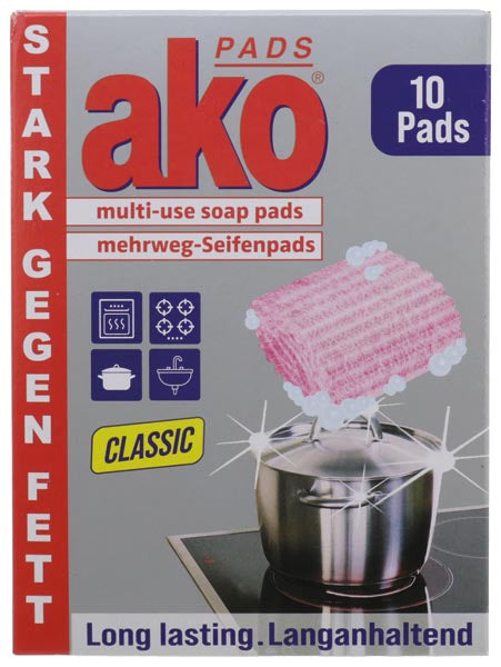 Tampons de savon réutilisables classiques ako PADS, 10 pièces.