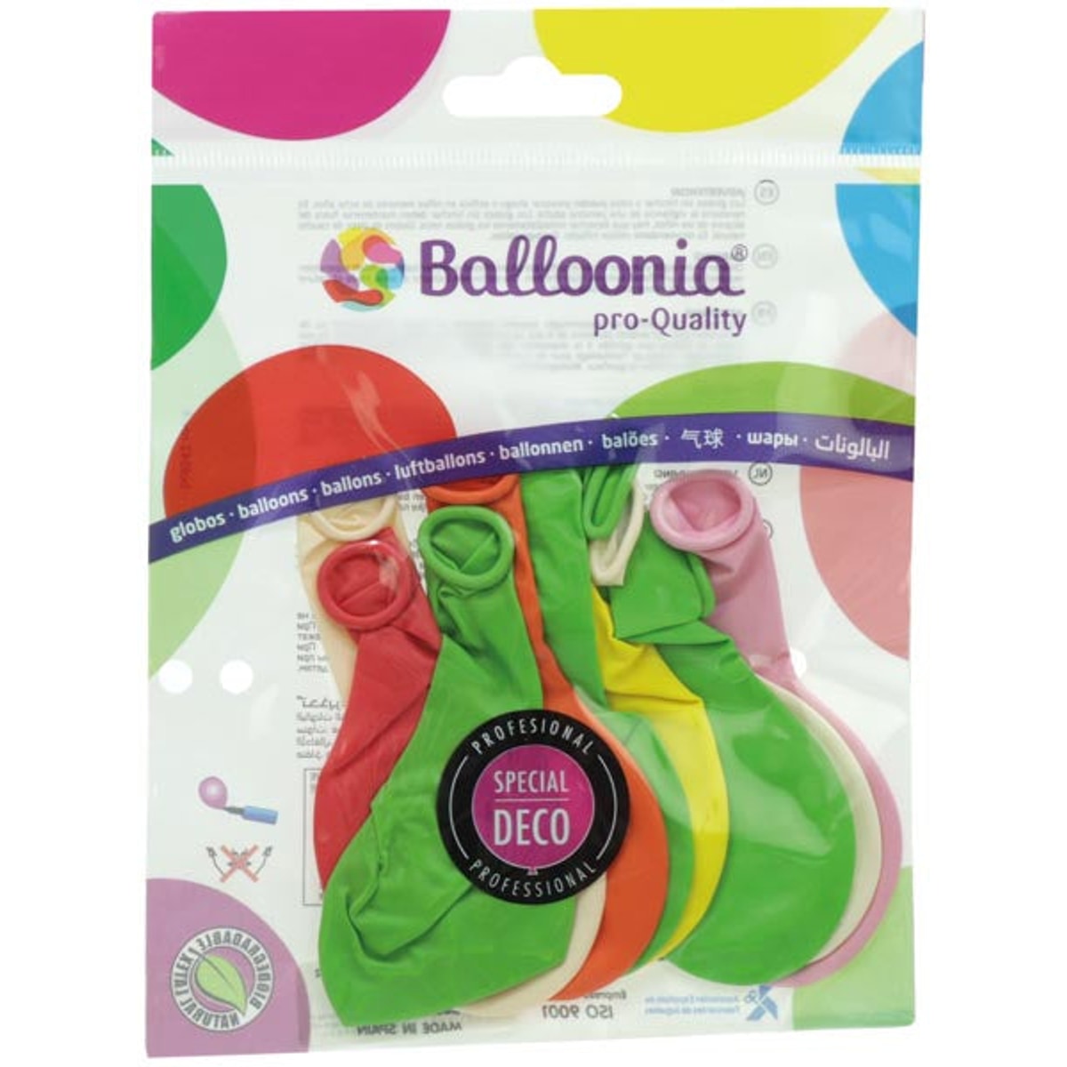 Ballons, paquet de 10, chacun de 22 cm de diamètre, 100% latex naturel !