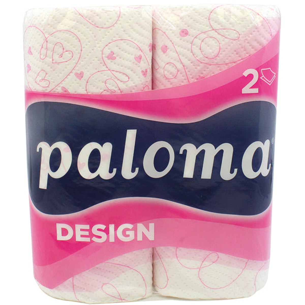 Rouleau de papier toilette Paloma double épaisseur, paquet de 2, 220 x 222 mm, 100 %