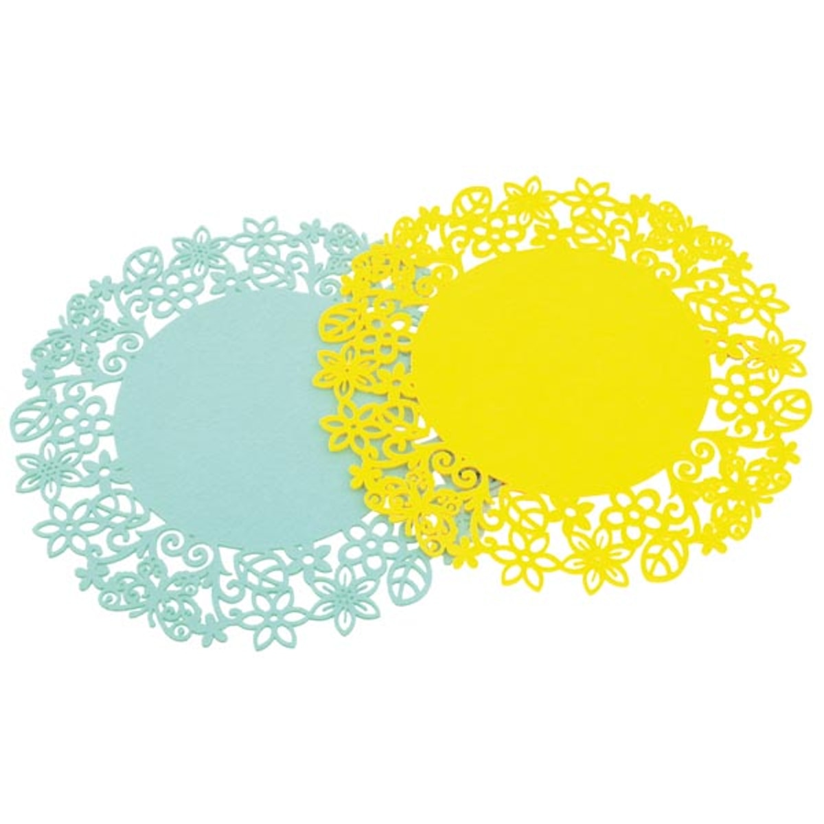 Set de table en feutre de 30 cm avec bordure florale
