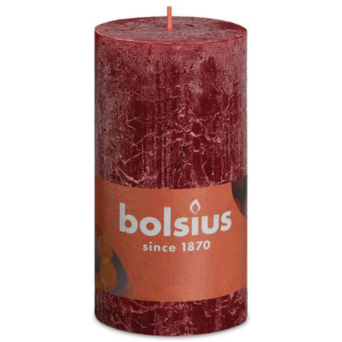 Bougie pilier RUSTIK 130x68 rouge ancien