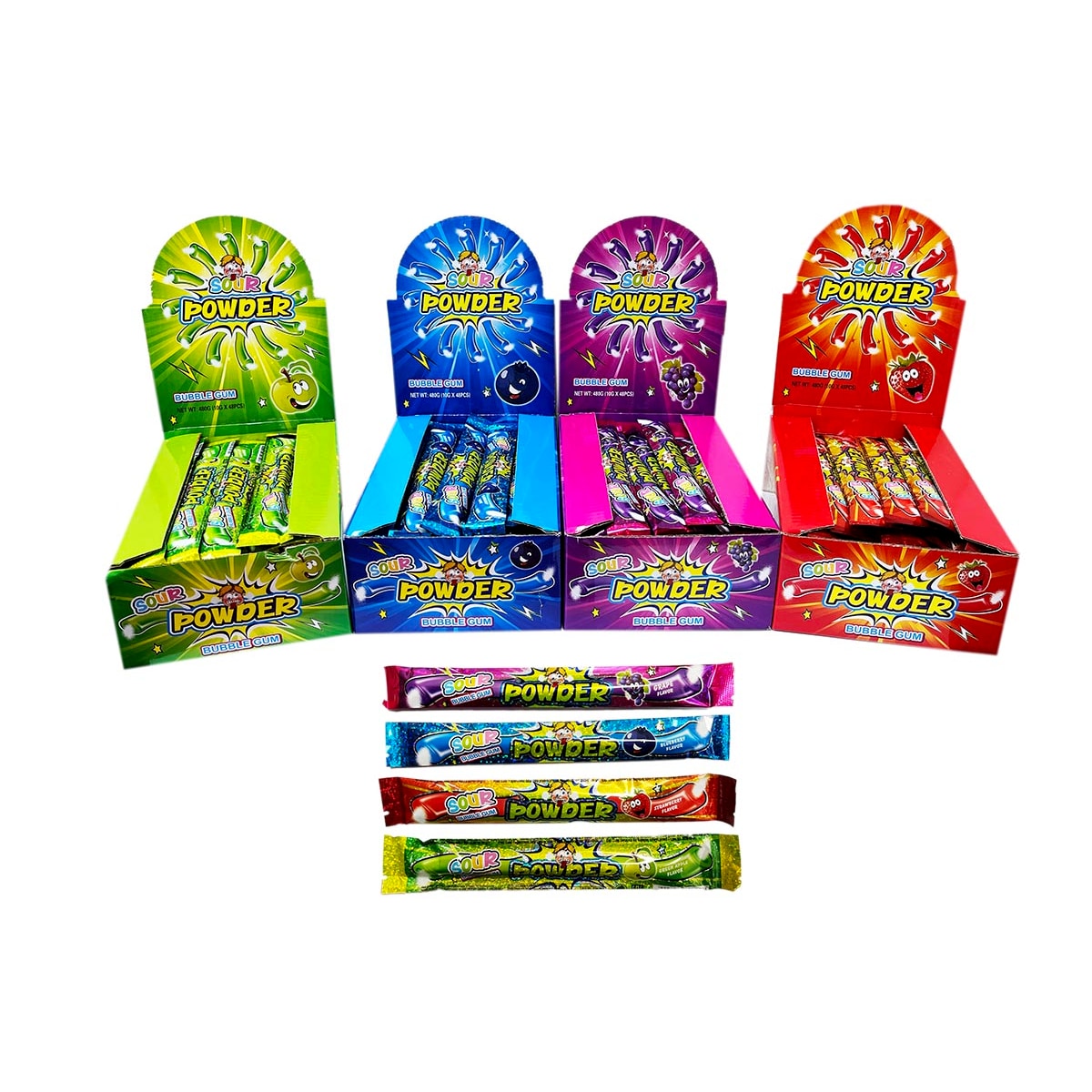 MIX SOUR POWDER BUBBLE GUM