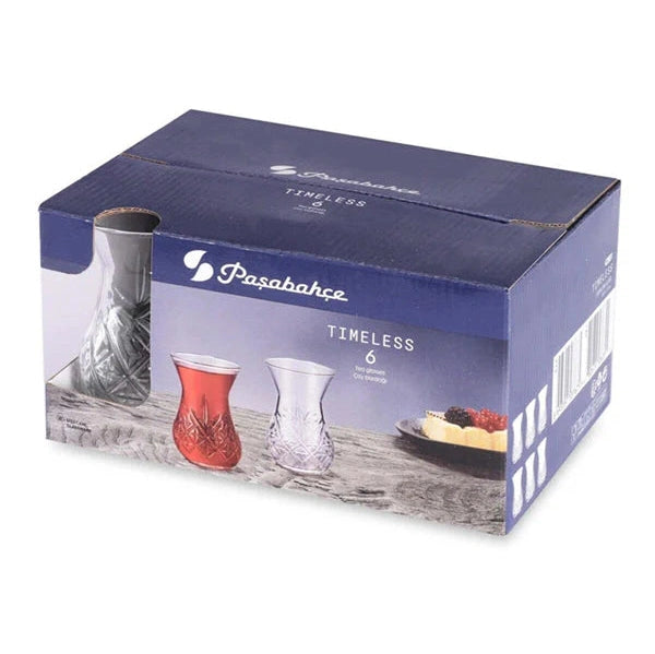 PAŞABAHÇE TIMELESS Set de verres à thé 6 x