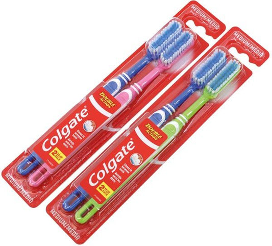 Brosse à dents COLGATE medium, Double Action 2pcs