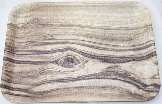Plateau XL design en bois carré, 32x23cm