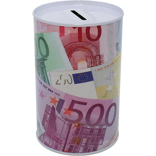 Tirelire Euro en métal, billet.