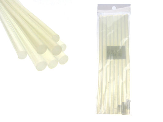 Bâton de colle chaude, incolore, 18x0,7 cm, lot de 8,