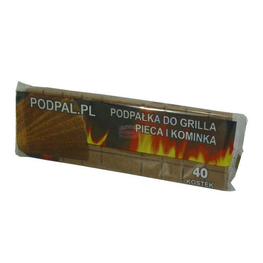 Bois d'allumage pour grill, poêle, cheminée - 40 cubes