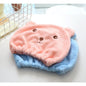 Bonnet de douche en polaire rose avec élastique