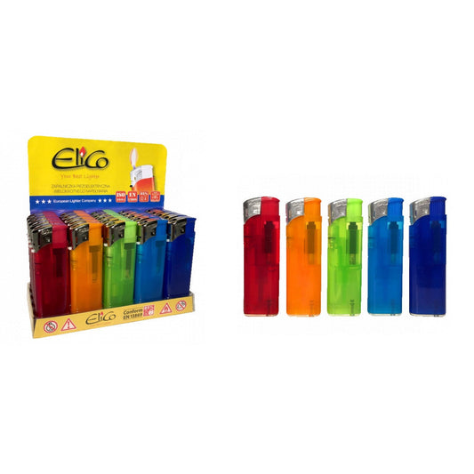 Briquet piézoélectrique avec LED et valve de remplissage couleurs mix