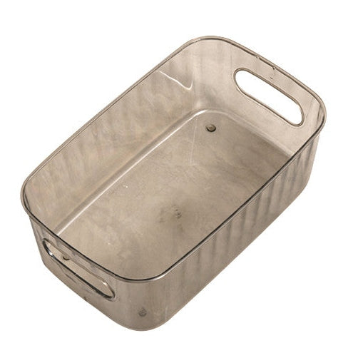 Conteneur, boîte de rangement - transparent fumé