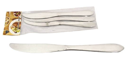 Couteaux acier inoxydable 22x1,5 cm lot de 3