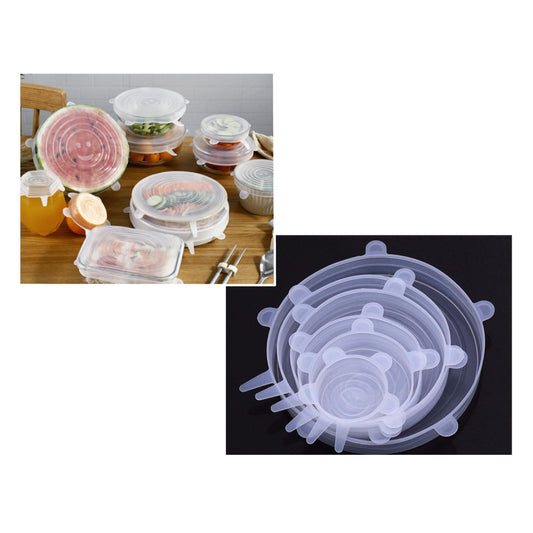 Couvercles en silicone lot de 6 pièces mix couelurs