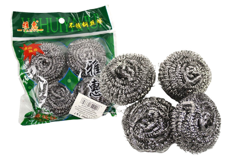 Éponges acier inoxydable en feuille, lot de 4