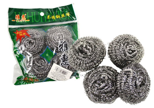 Éponges acier inoxydable en feuille, lot de 4