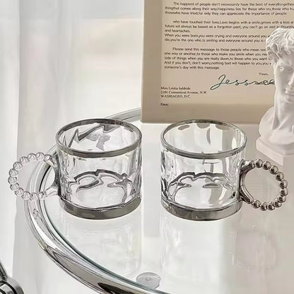 Tasse en perles d'argent, grandes taille 4X