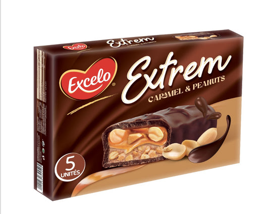 EXCELO Caramel Extrême Cacahuètes (5 x 34 g = 170 g)
