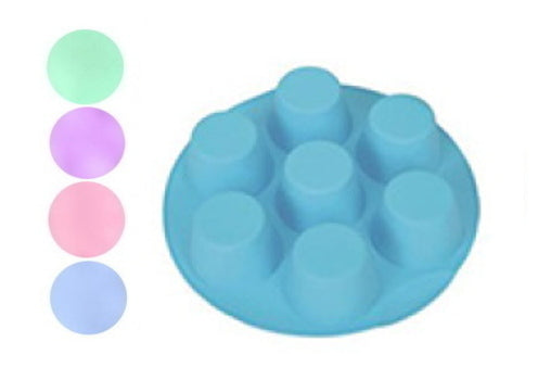 Moule en silicone pour CUPCAKES, MUFFINS 24x21,5x4 cm mix color