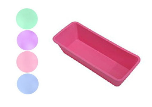 Moule rectangulaire en silicone 26x11x6,5 cm mix color