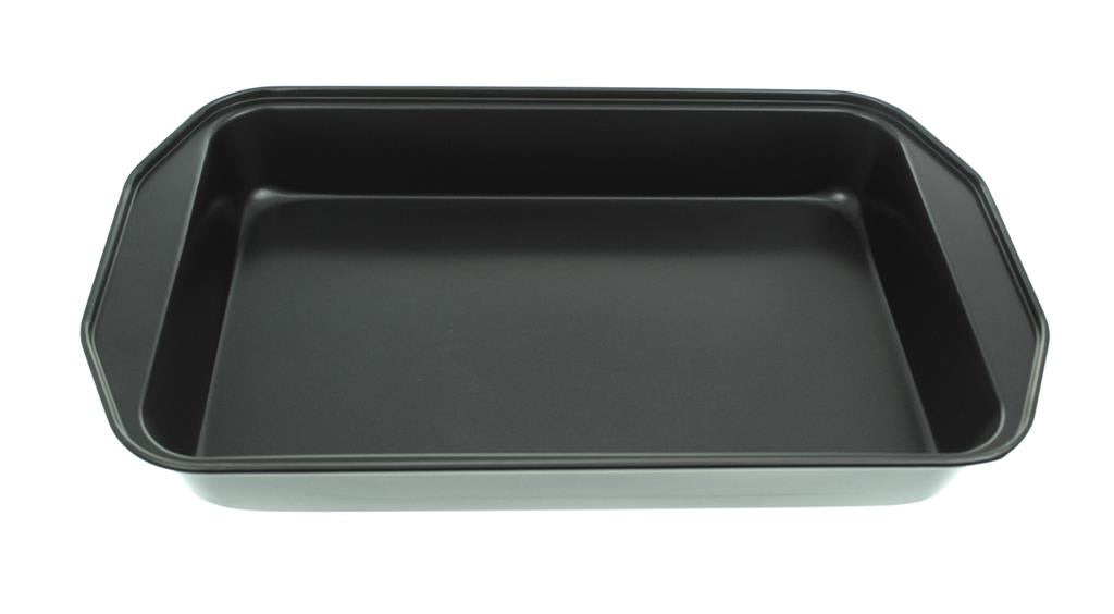 Plaque de cuisson rectangulaire NOIRE, 44x29x5,5 cm