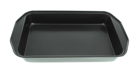 Plaque de cuisson rectangulaire NOIRE, 36x22x4,6 cm