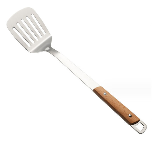 Spatule à frire en métal avec manche en bois 37x8 cm