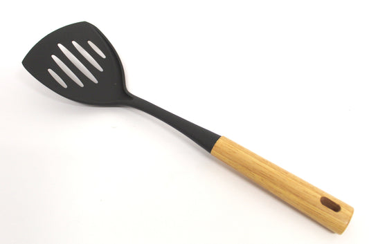 Spatule plastique ajouré avec manche en bois
