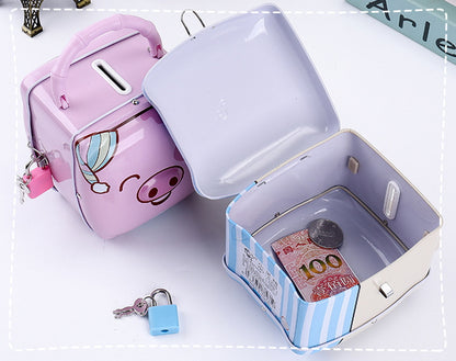 Tirelire en métal BOX avec cadenas