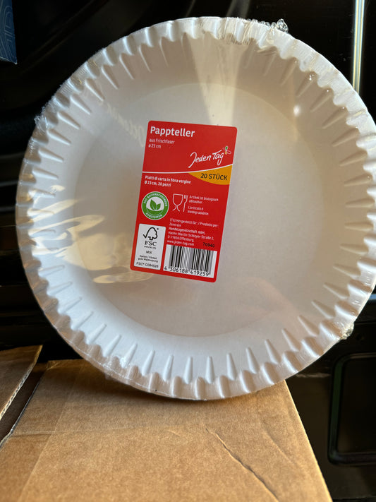Assiette jetable 20X diametre 23cm