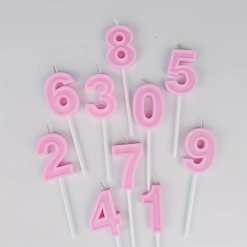 Bougie gâteau numéro 0 à 9