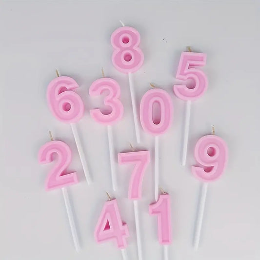 Bougie gâteau numéro 0 à 9