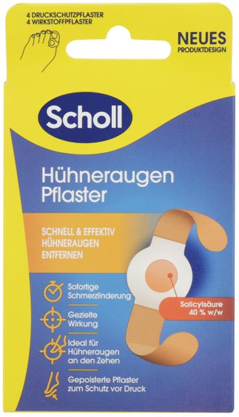 Pansements pour cors Scholl, 4 pièces