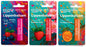 Baume à lèvres, parfum fruité, 3 couleurs assorties, 4,5 g
