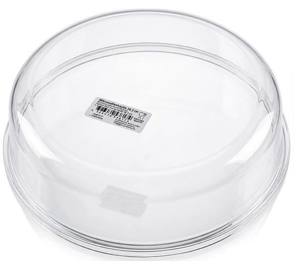 Couvercle de micro-ondes de 26,5 cm en plastique transparent