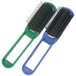 Brosse à cheveux de voyage 20 cm avec miroir, pliable, assortie.