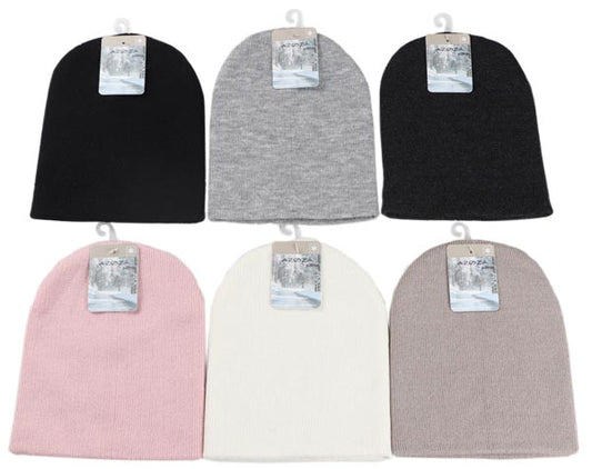 Bonnet d'hiver en maille pour femme, 40 g, 4 couleurs assorties