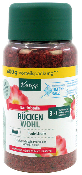 Cristaux de bain Kneipp 600 g Dos + Épaules
