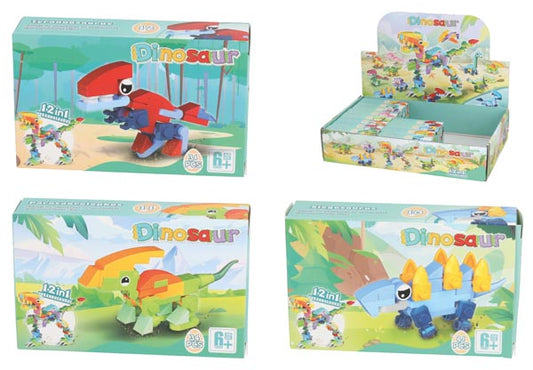 Jeu de construction de dinosaures en blocs 10x5cm, 12/s, 30 à 40 blocs de construction,