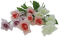 Bouquet de 5 roses, 51 cm, deux fleurs et feuillage
