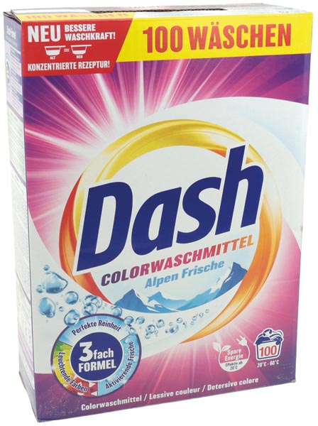 Lessive en poudre Dash Color Fresh 100W 5kg