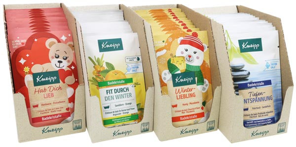 Cristaux de bain Kneipp 60 g, 4 variétés assorties