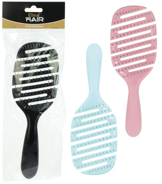 Brosse à cheveux ovale squelette 22 cm avec picots pour