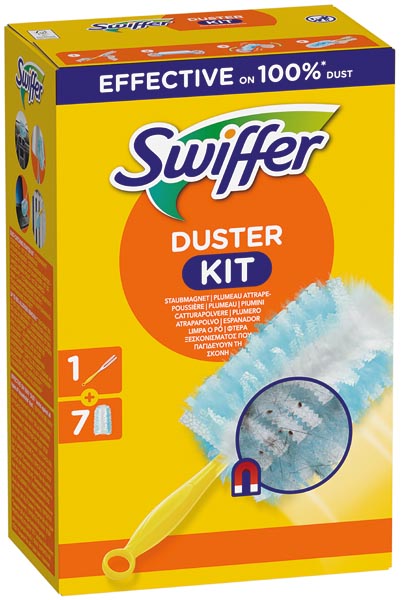 Kit de démarrage Swiffer Duster (manche + 7 chiffons)
