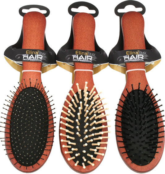 Brosse à cheveux de massage en bois, 22 cm, 3 couleurs assorties