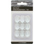 Crochets autocollants blancs, 2,5 cm, 9 pièces sur carte