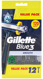 Rasoirs jetables Gillette Blue3, paquet de 12