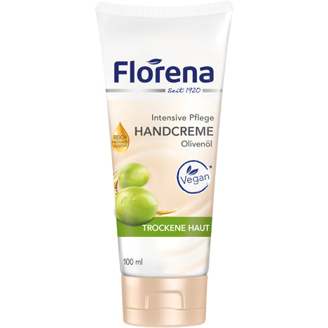 Crème pour les mains Florena, tube de 100 ml à l'huile d'olive
