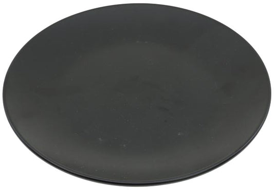 Assiette noire élégante, 21 x 2 cm, en céramique de haute qualité