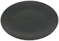 Assiette noire élégante, 21 x 2 cm, en céramique de haute qualité